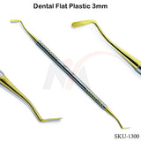 Flat Plastic 3mm Gold Tips