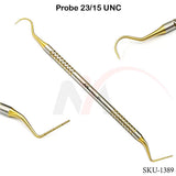 Dental Probe 23/15 Titanium Gold Tips