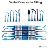 Composite Filling Set of 6 Blue Coated