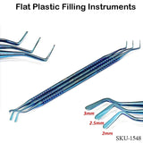 Flat Plastic Set of 3 Blue Coated