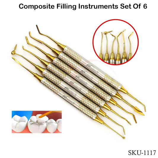 Composite Filling Set of 6 Titanium Gold Coated