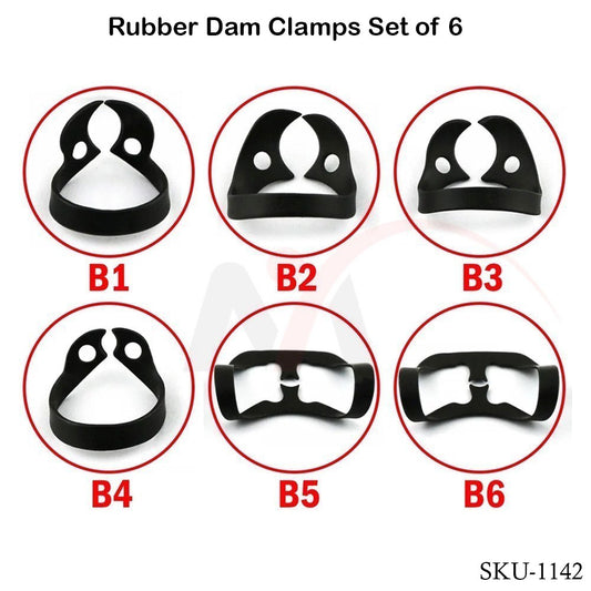 Rubber Dam Clamps Set of 6