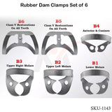 Rubber Dam Clamps Set of 6