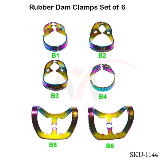 Rubber Dam Clamps Set of 6