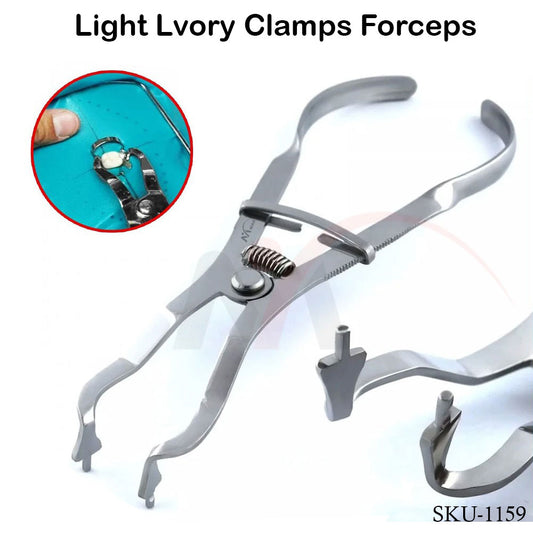 Light Ivory Clamps Forceps