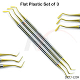 Flat Plastic Set of 3 Titnium Gold Coated Tips