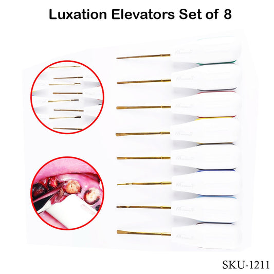 Luxation Elevators Set of 8 Gold Tips