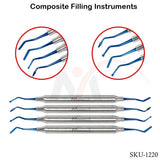 Composite FIlling Set of 4 Blue Coated Tips