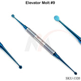 Periosteal Molt #9 Elevator Titanium Blue Tips
