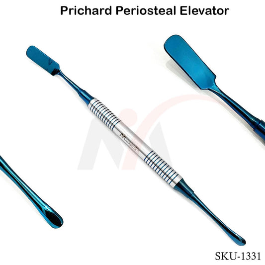 Periosteal Prichard Elevator Titanium Blue Tips