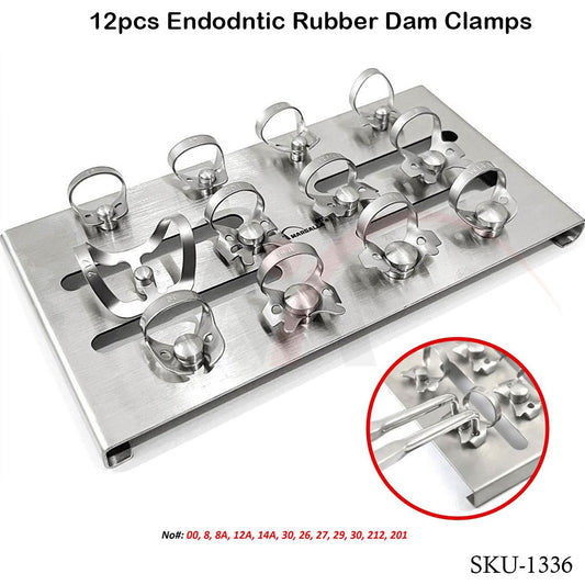 12Pcs Rubber Dam Clamps