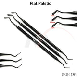 Flat Plastic Set of 3 Black Coated