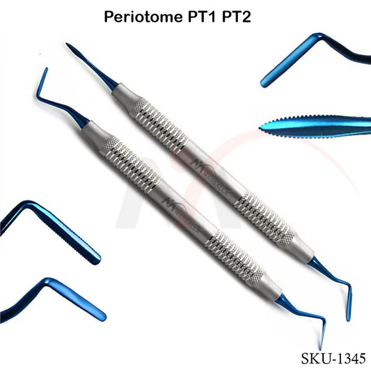 Periotome PT-1 & PT-2 Elevators Titanium Blue Tips