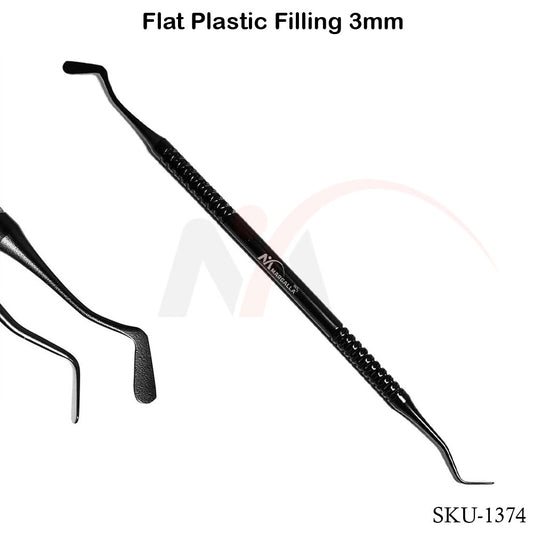 Flat Plastic 3mm Black Coated