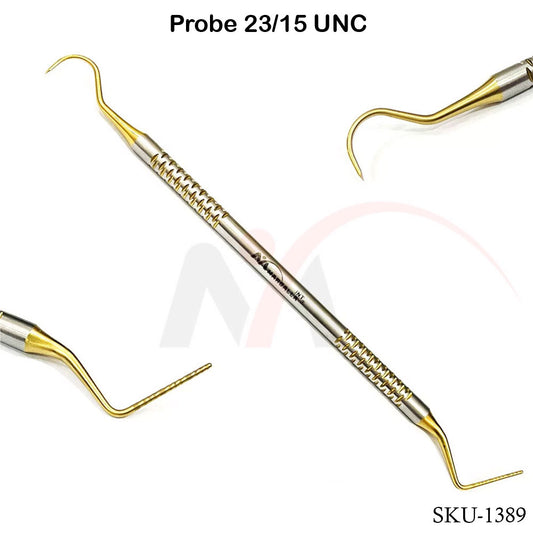 Dental Probe 23/15 Titanium Gold Tips