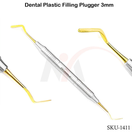 Dental Plastic Filling Plugger 3mm Gold Tips