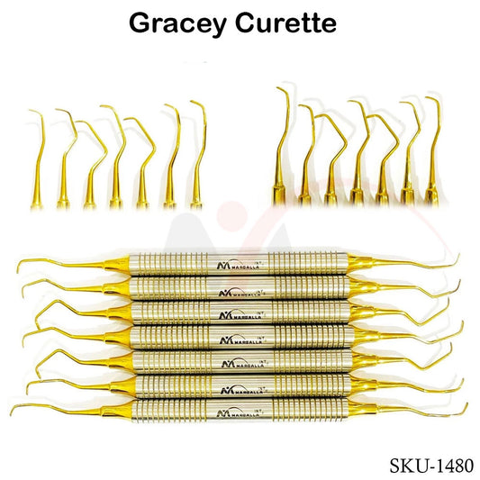 Gracey Curettes Set of 7 Gold