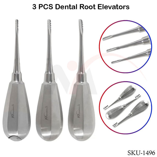 Dental Root Elevators Set of 3