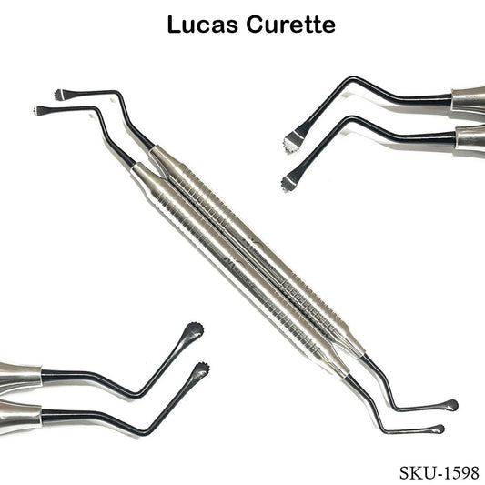Lucas Curettes Set of 2 Black Tips